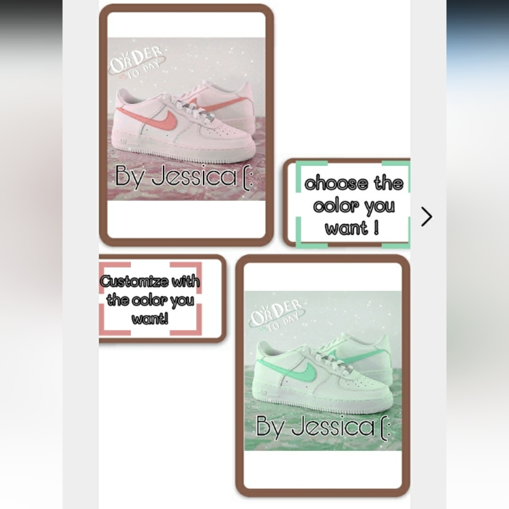 CUSTOMIZE all NEW white  NIKE Air Force 1s with tha color you want!!!